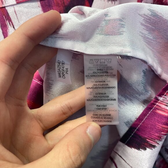 Calvin Klein Women Top Size XL Long Sleeved Roll Tab Blouse,Buttons Front - Picture 9 of 12